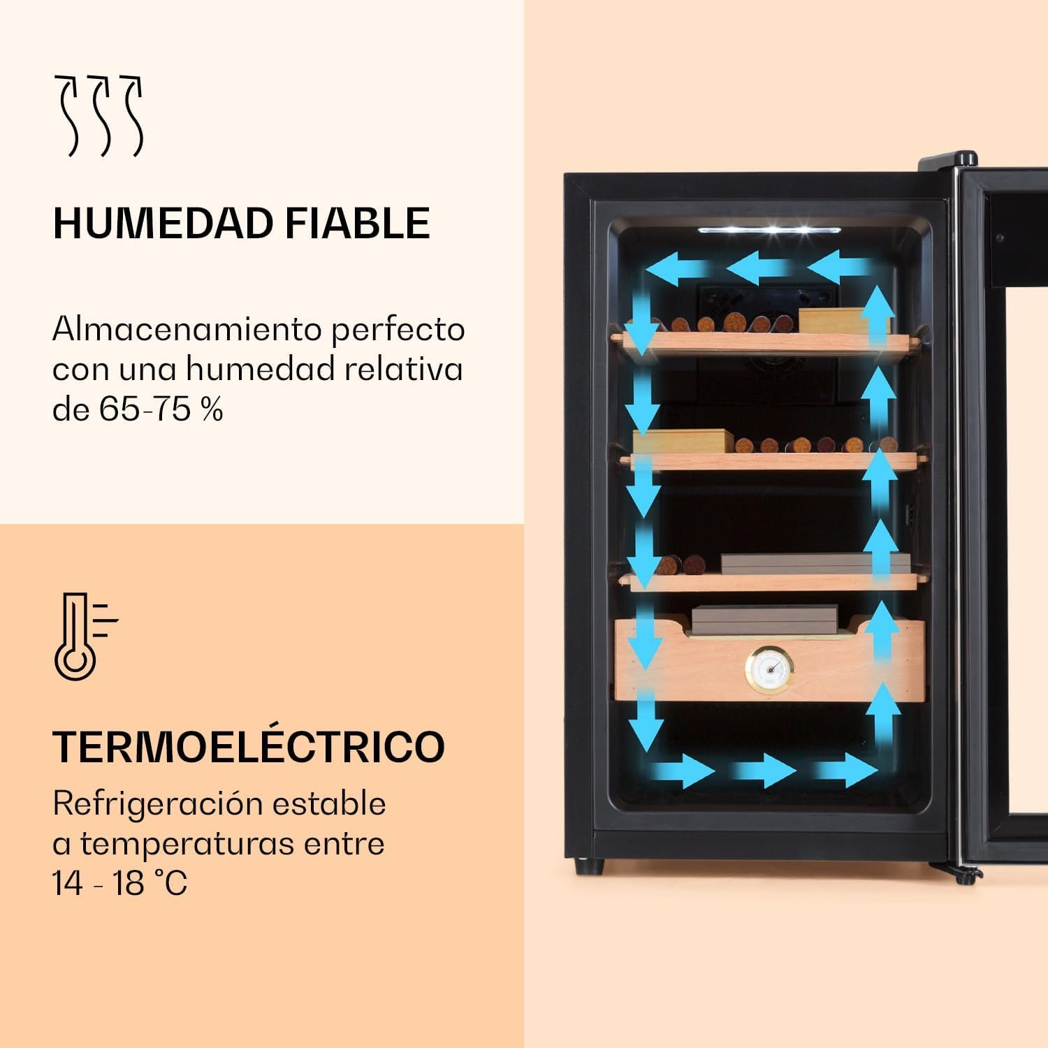 Cava de puros eléctrica Klarstein