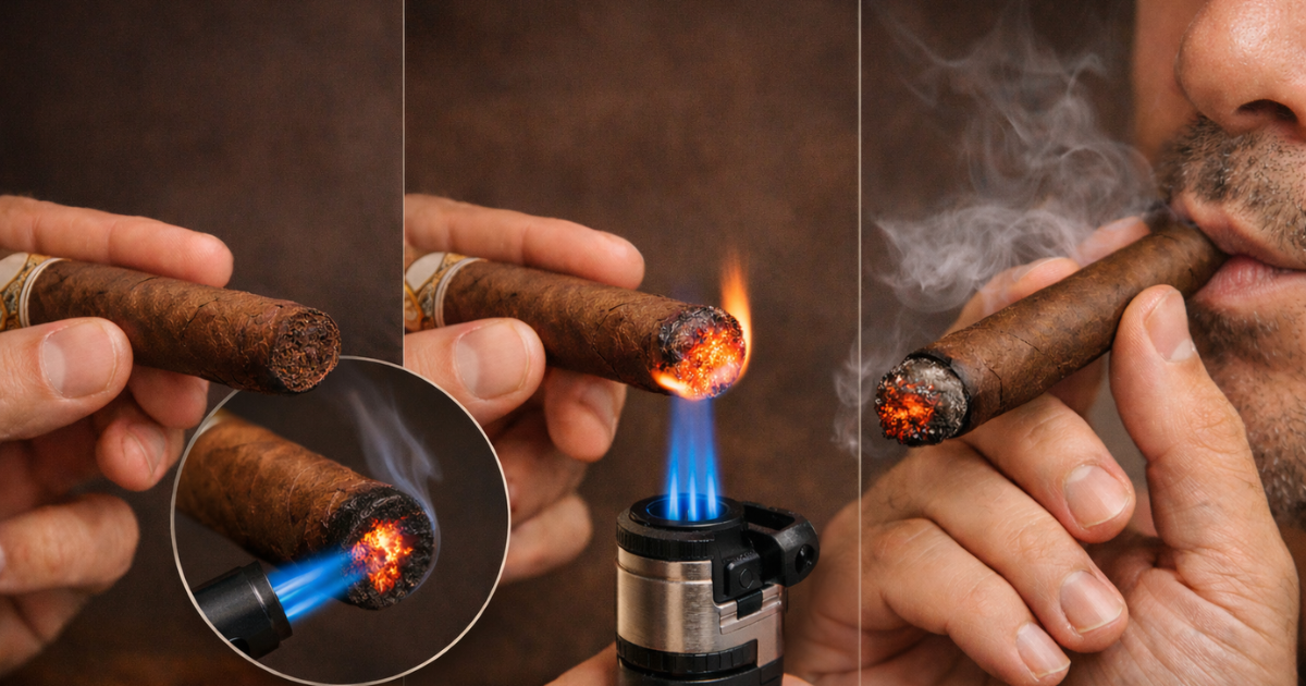 encendido de puros con llama jet paso a paso